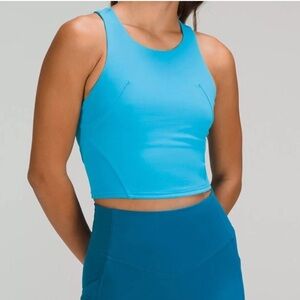 Lululemon Invigorate Training Tank Top Turquoise Tide Blue Size 4 Removable Pads